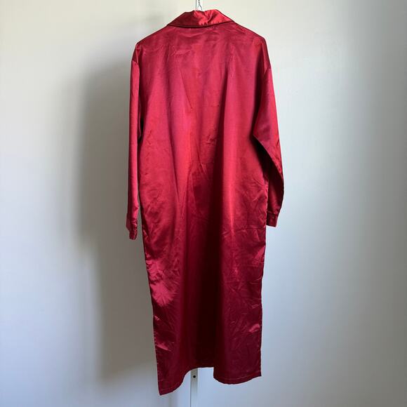 Kathryn sz‎ S Red Satin Embroidered Nightgown - Picture 5 of 7